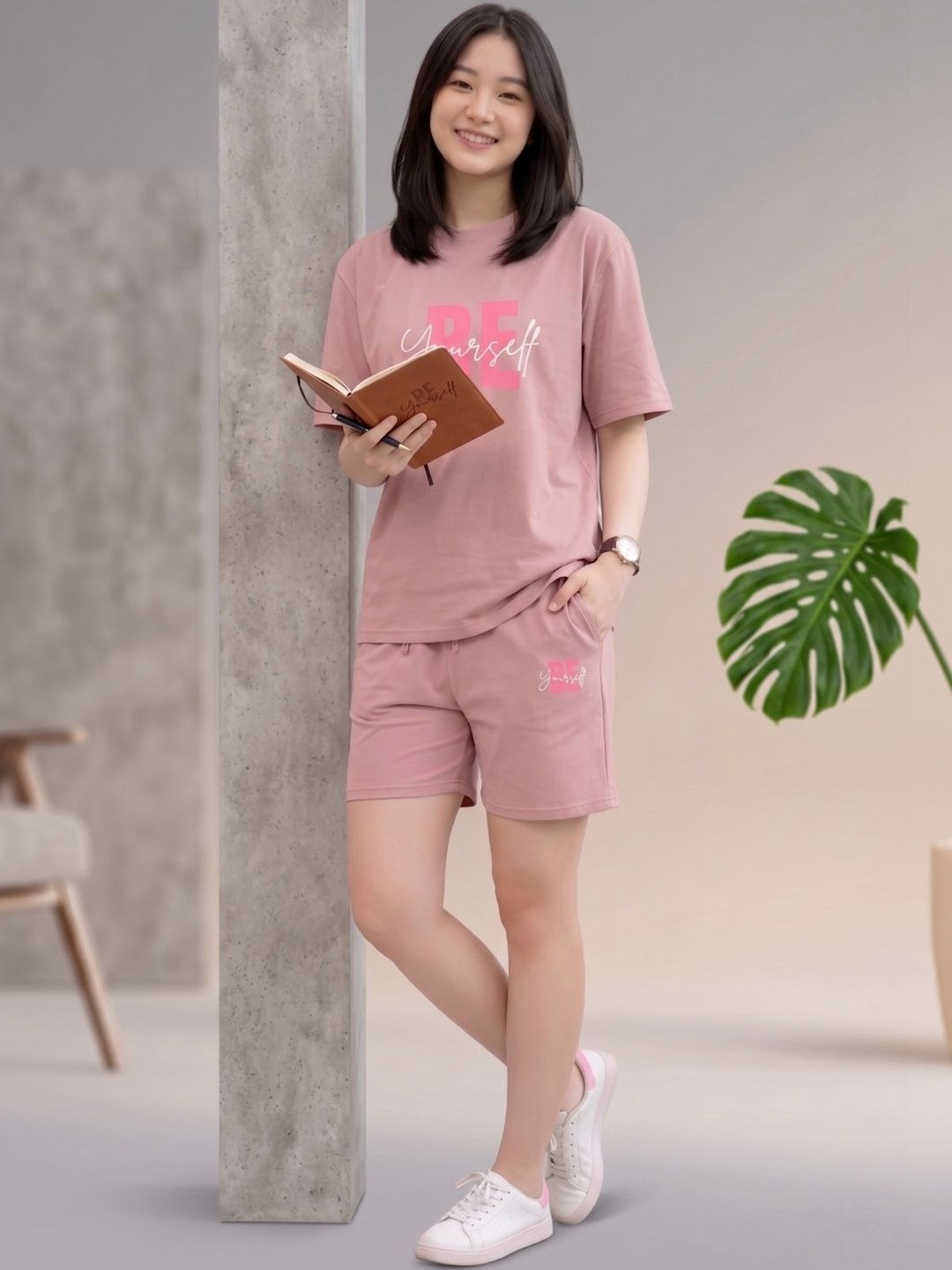 Keenuu Cotton Printed T-shirt with Shorts