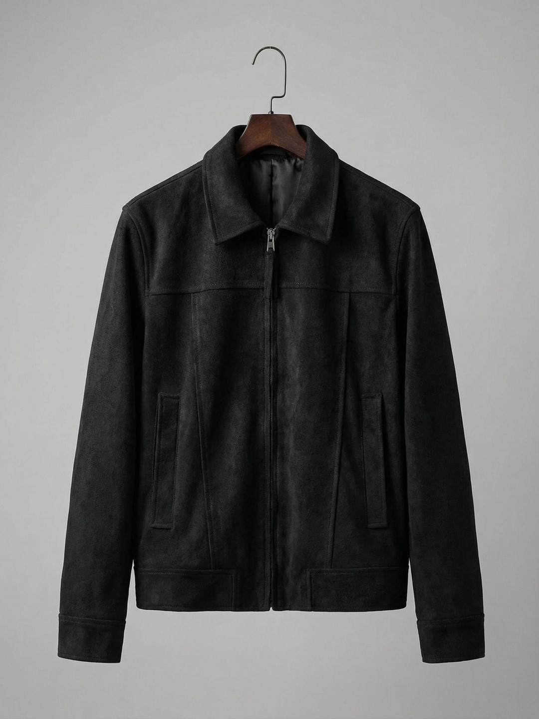 Getsetwear Men Suede Bomber Jacket - Image 1