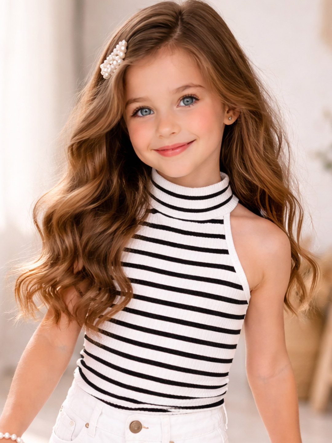 Ninas Girls Multi Cotton Blend Tops