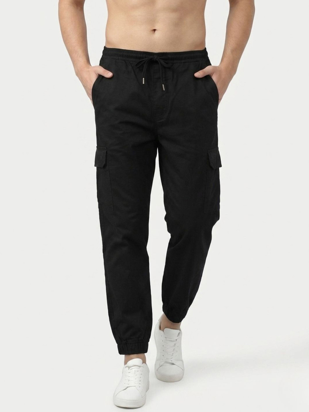 Hyraa Club Men Regular Fit Easy Wash Cargo Trousers
