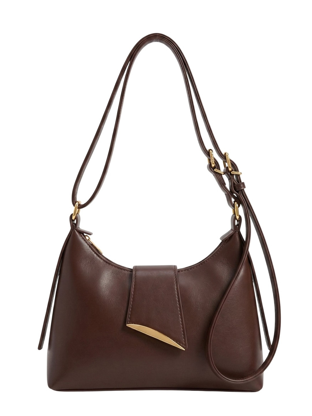 ITALISH Leather Half Moon Shoulder Bag