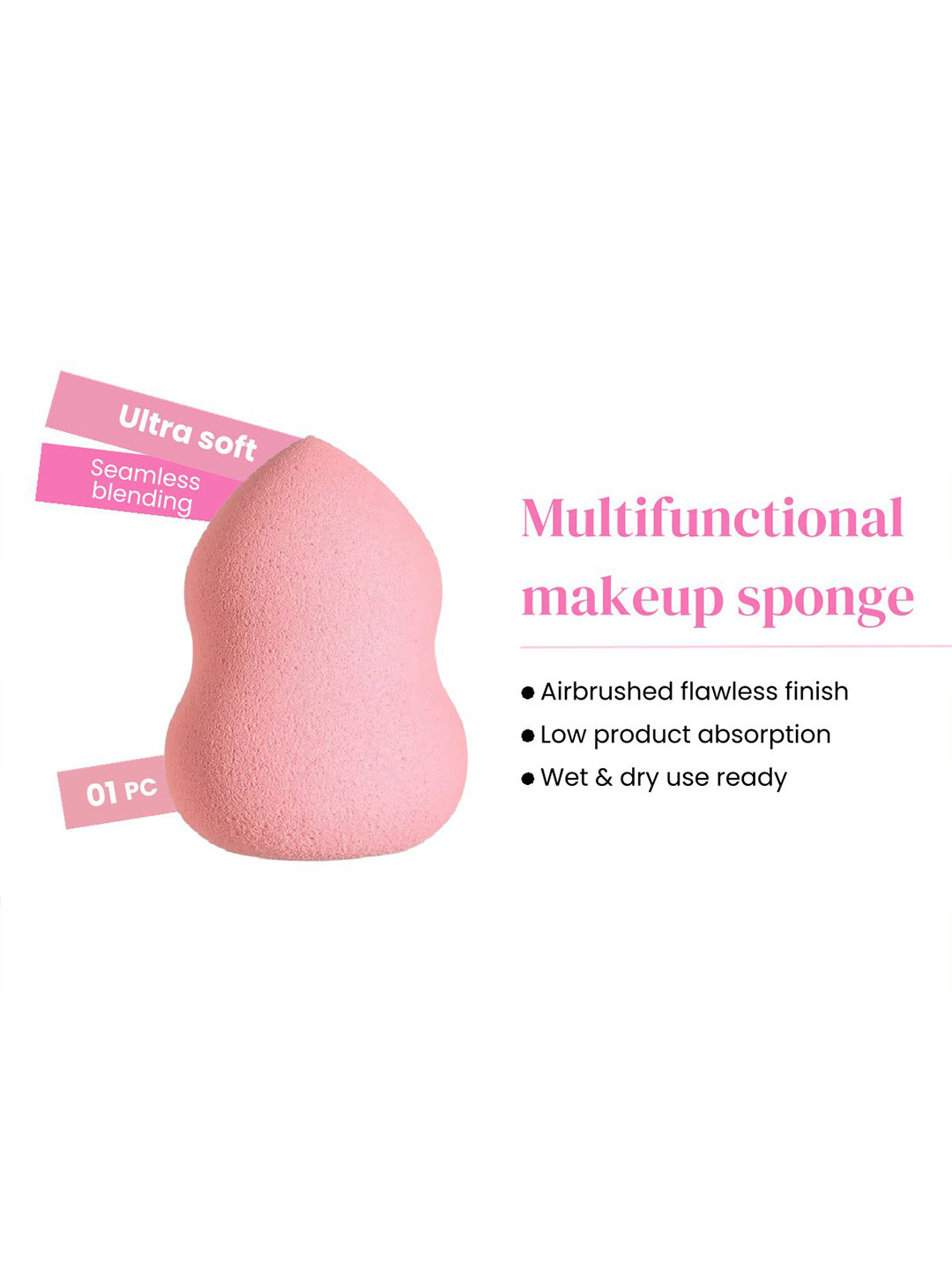 Rhe Cosmetics Lightweight Curved Makeup Sponge Beauty Blender