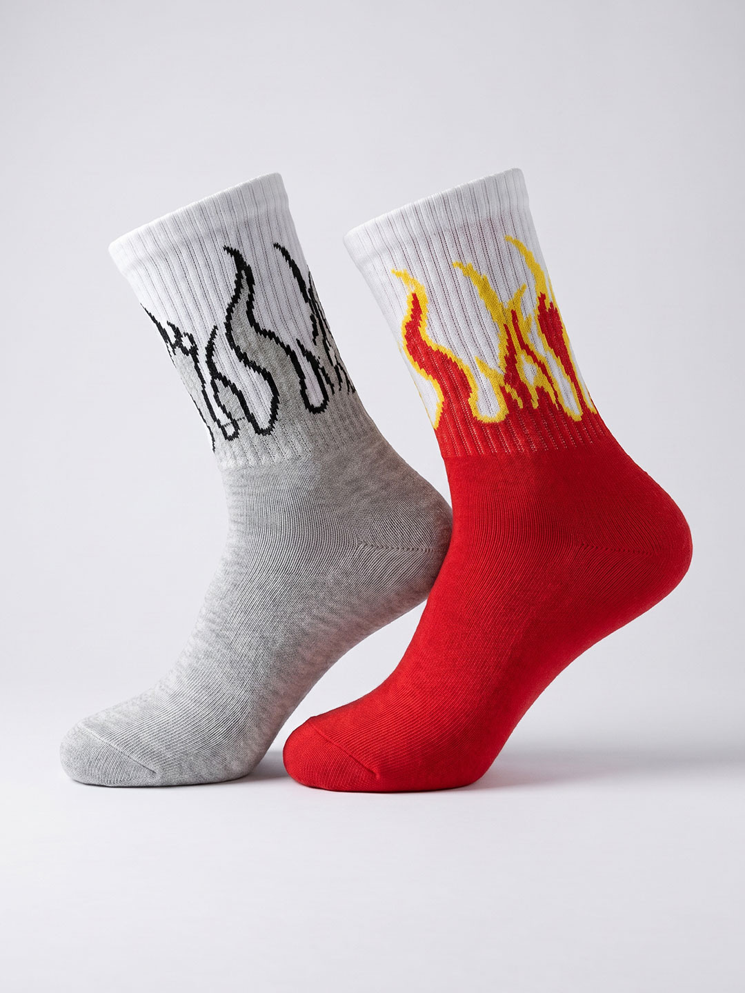 Moda Rapido Men Pack of 2 Cotton Blend Patterned Calf Length Socks