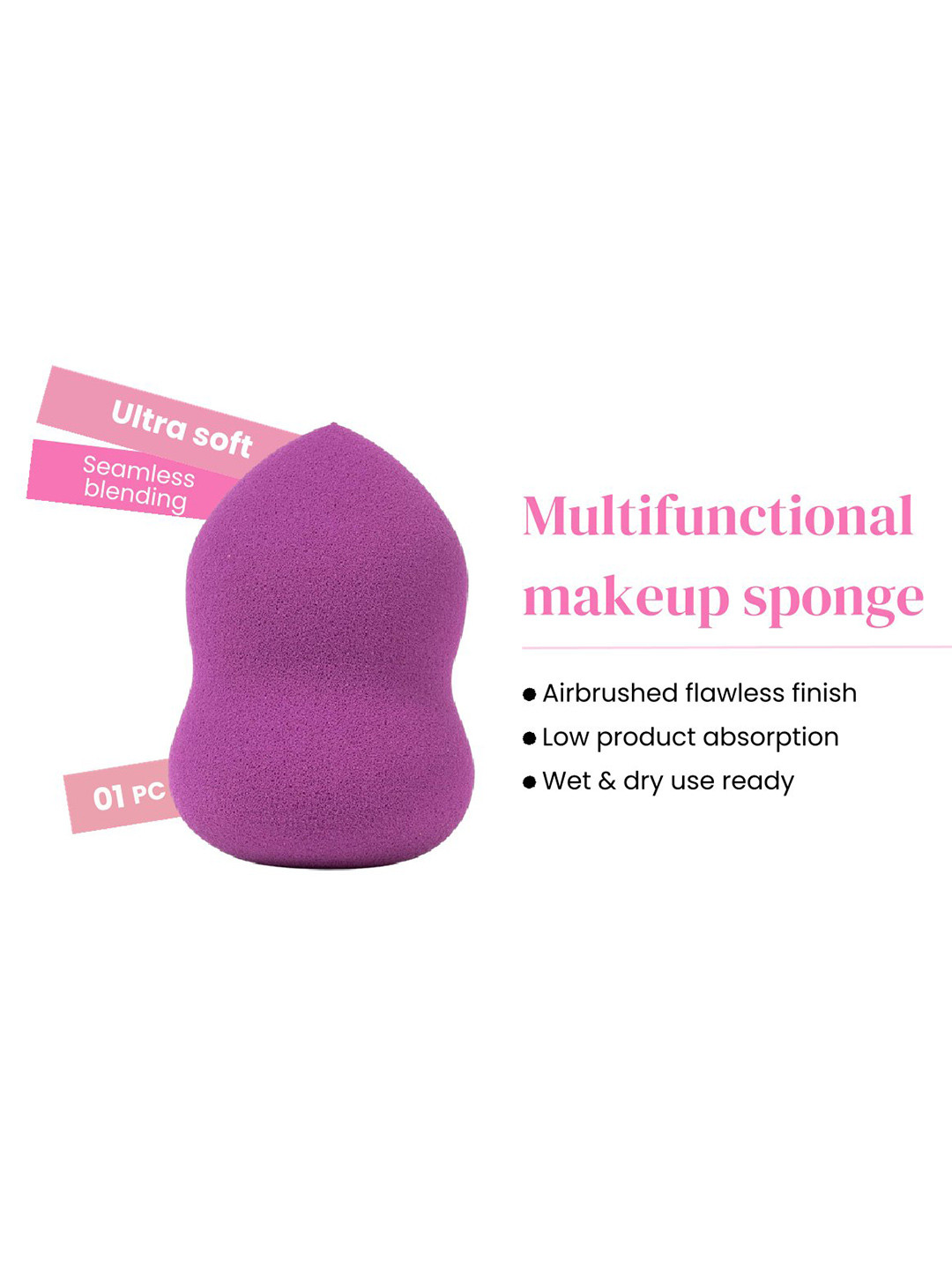 Rhe Cosmetics Lightweight Curved Makeup Sponge Beauty Blender
