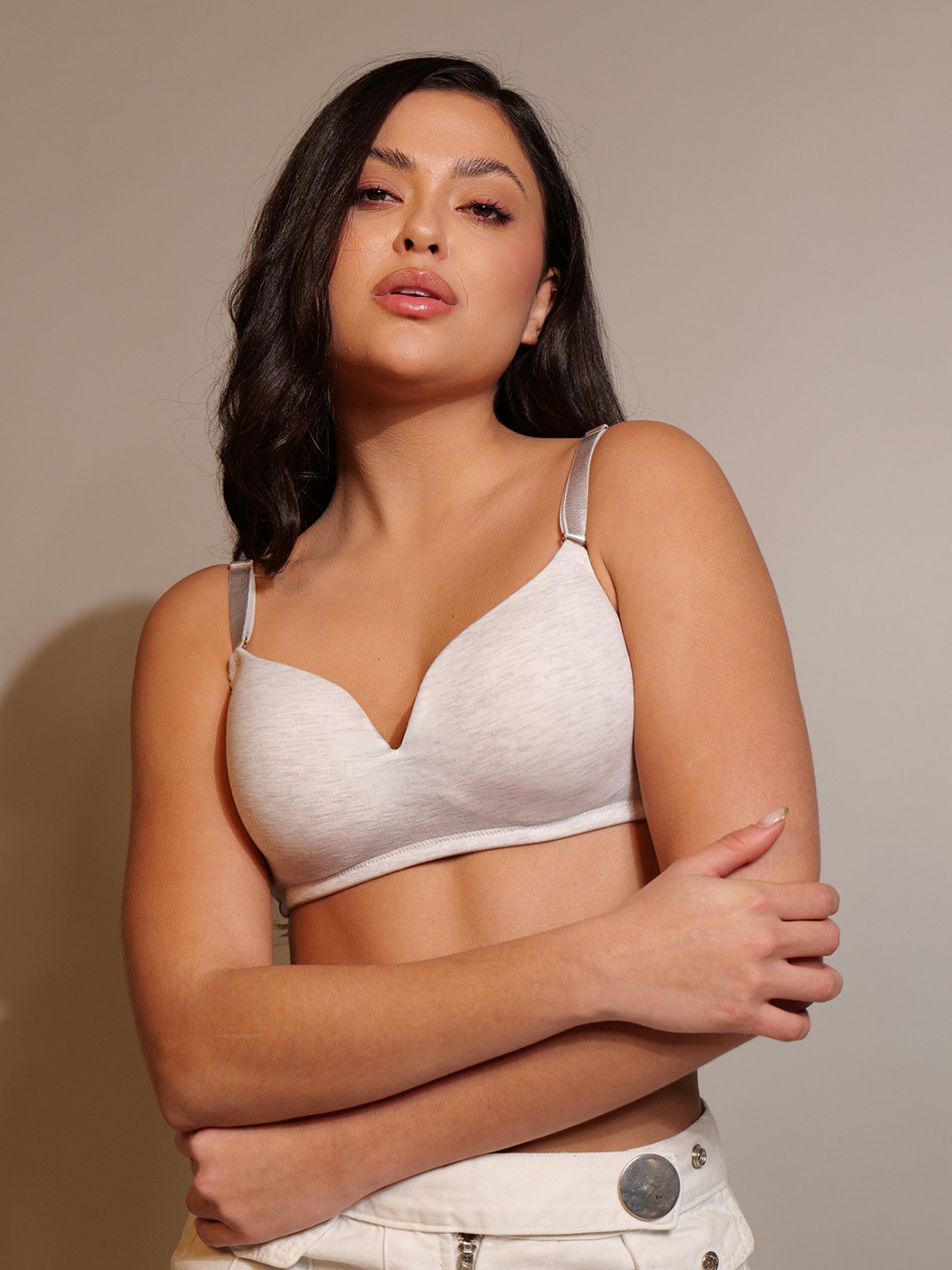 BODYSIZE Bra Half Coverage Lightly Padded