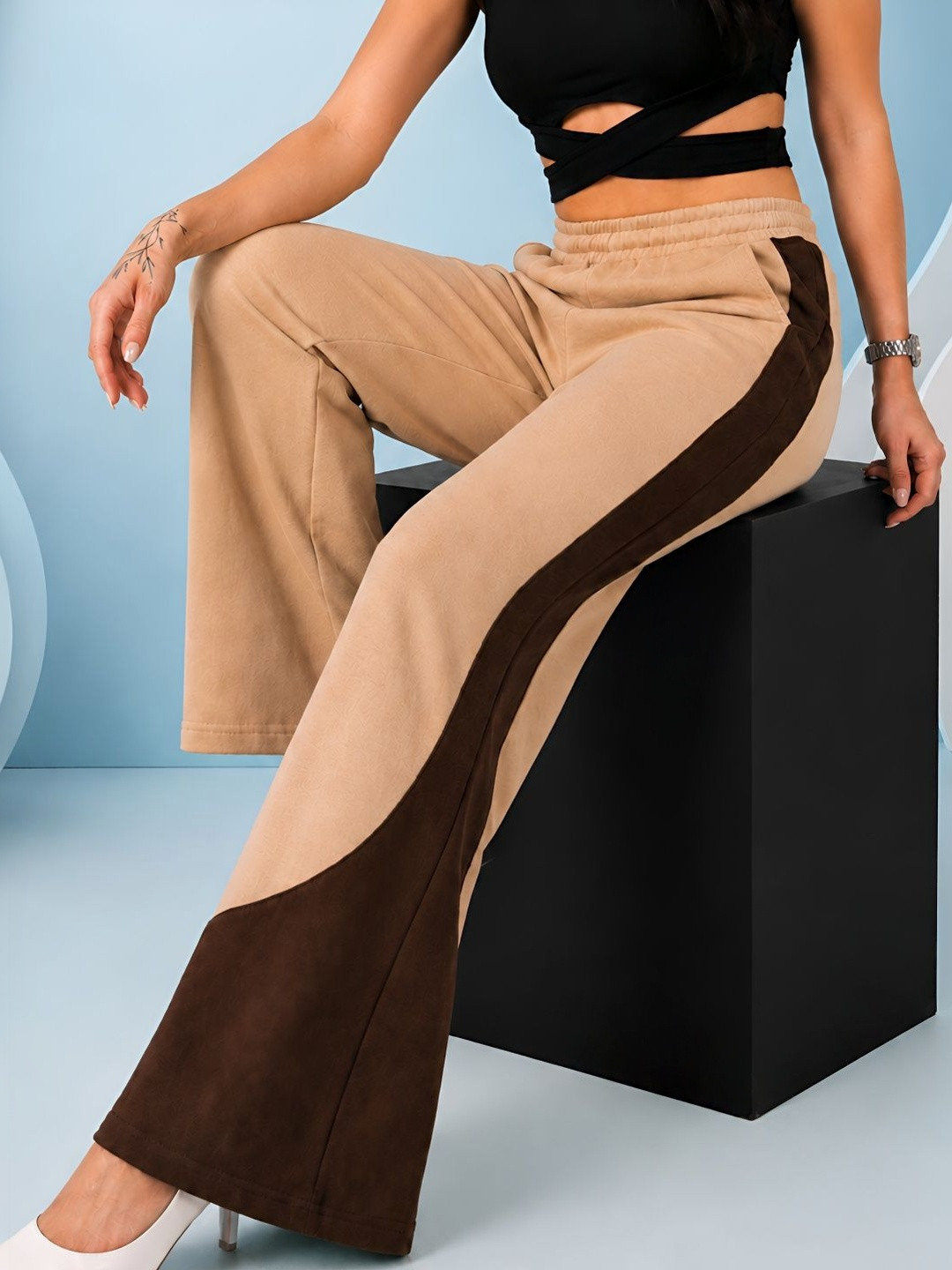 Moda Rapido Women Baggy Colourblocked Track Pants