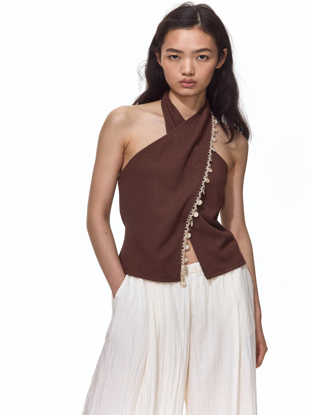 H&M Embellished Halterneck Top