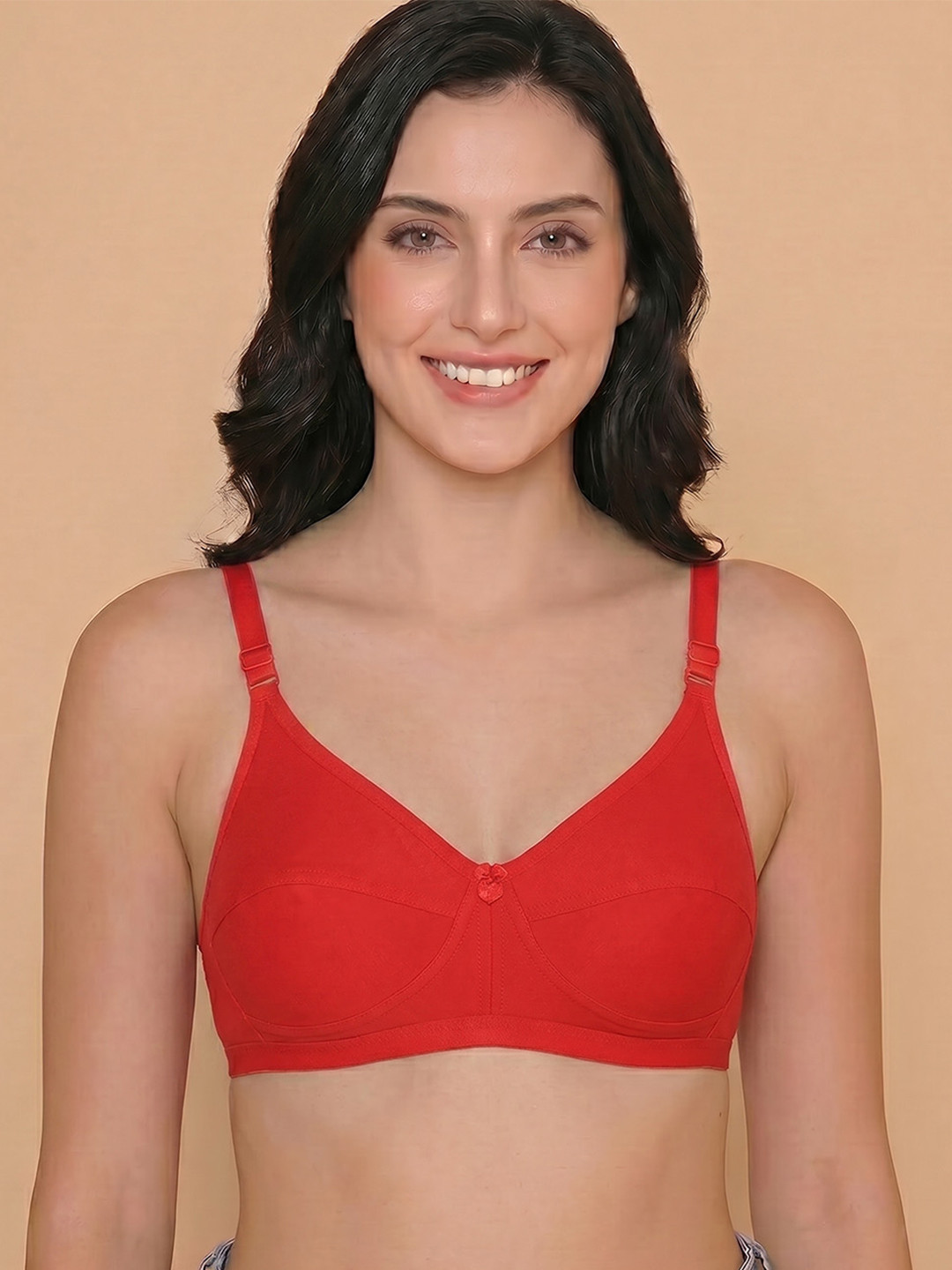 INKURV Women Solid Full Coverage Non-Padded Non-Wired Everyday Bra
