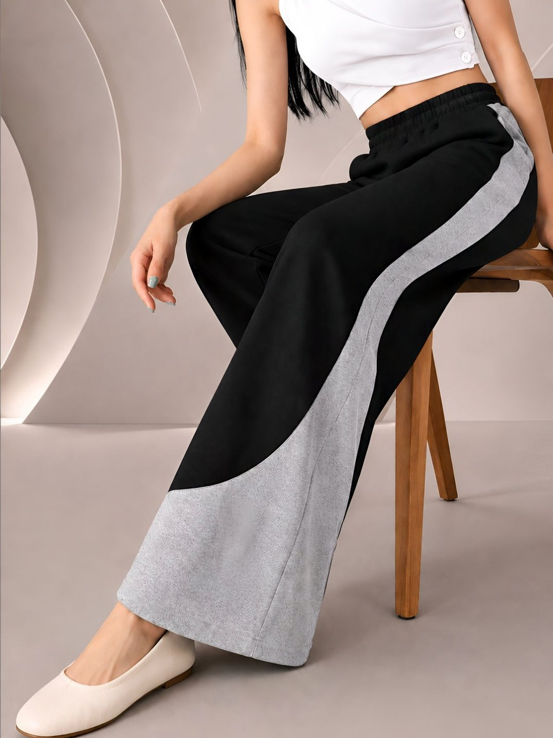 Moda Rapido Women Baggy Colourblocked Track Pants