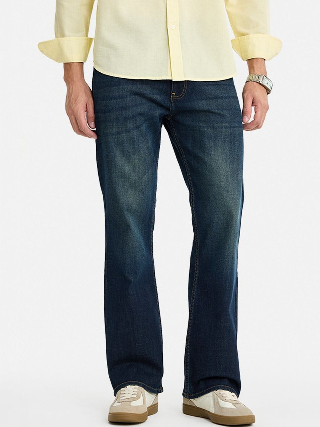 Snitch Indigo Mid-Rise Bootcut Jeans
