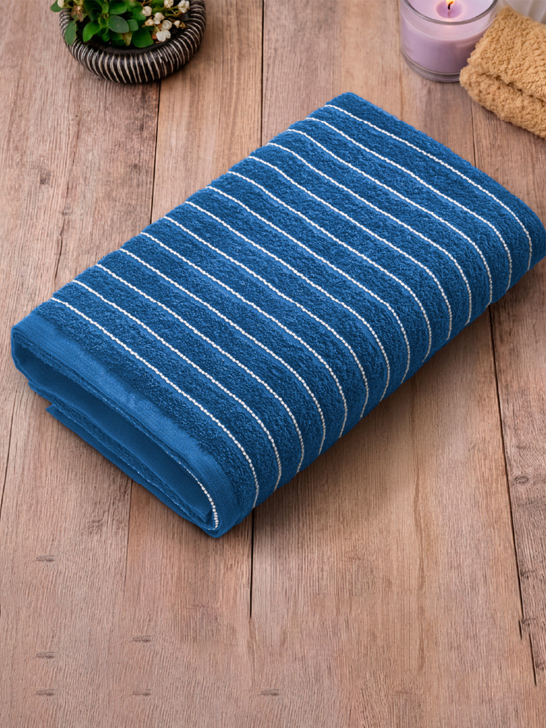 Welspun Blue 1 Cotton 250 GSM Bath Towel
