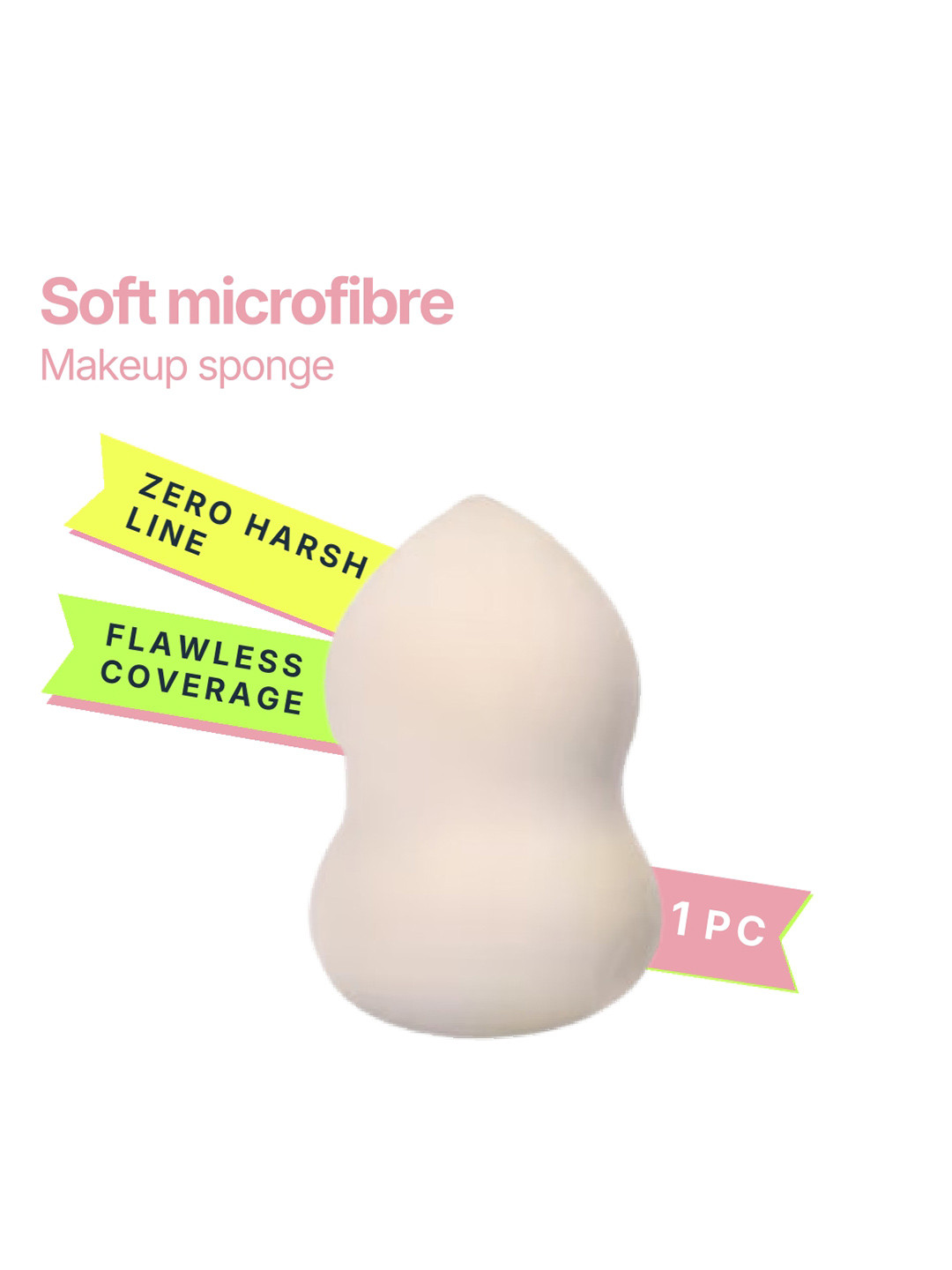 Makeup By Siti Beauty Blender Curved Makeup Sponge - White