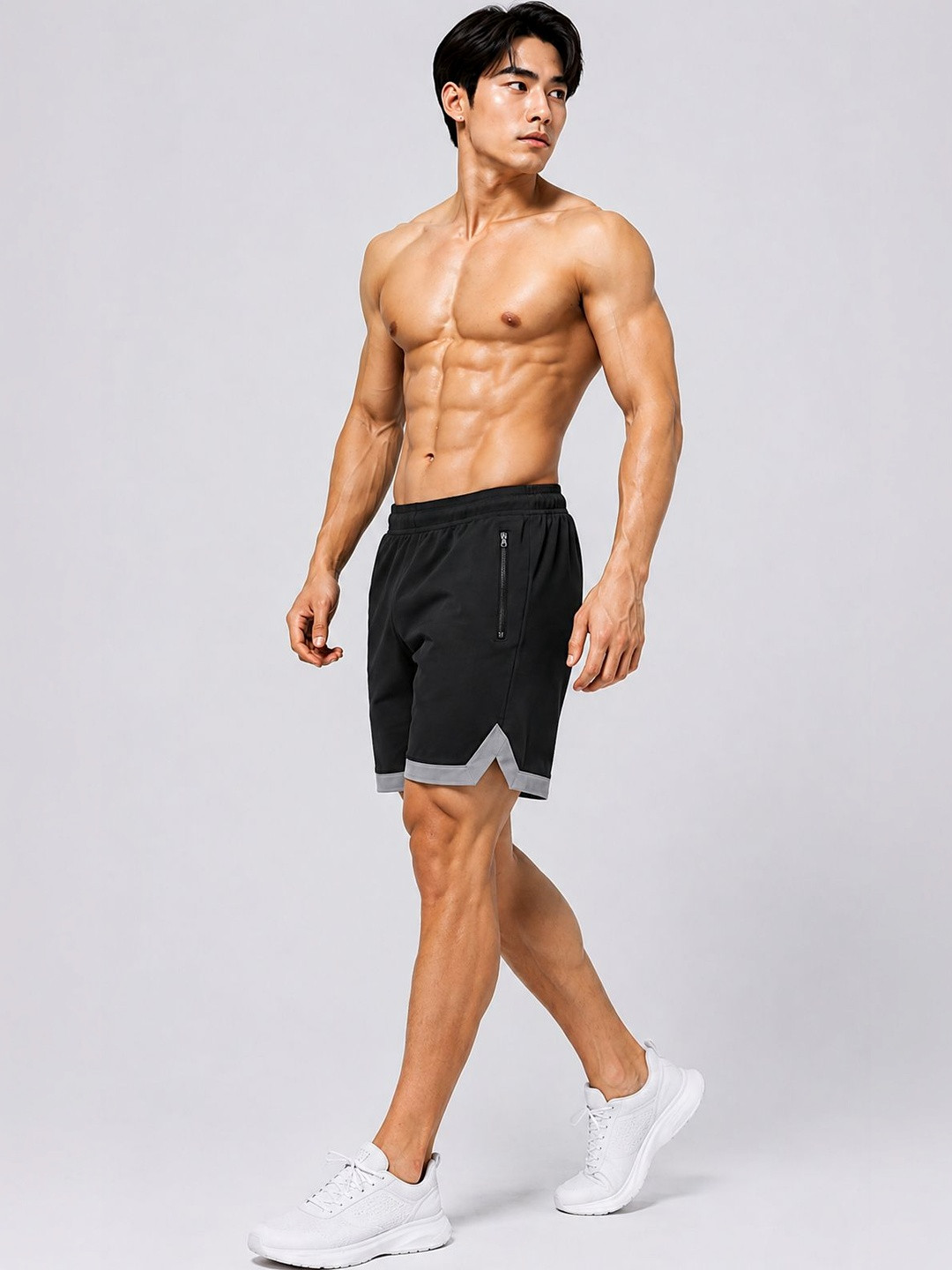 Resteez Men Colourblocked Training or Gym Sports Shorts with Technology