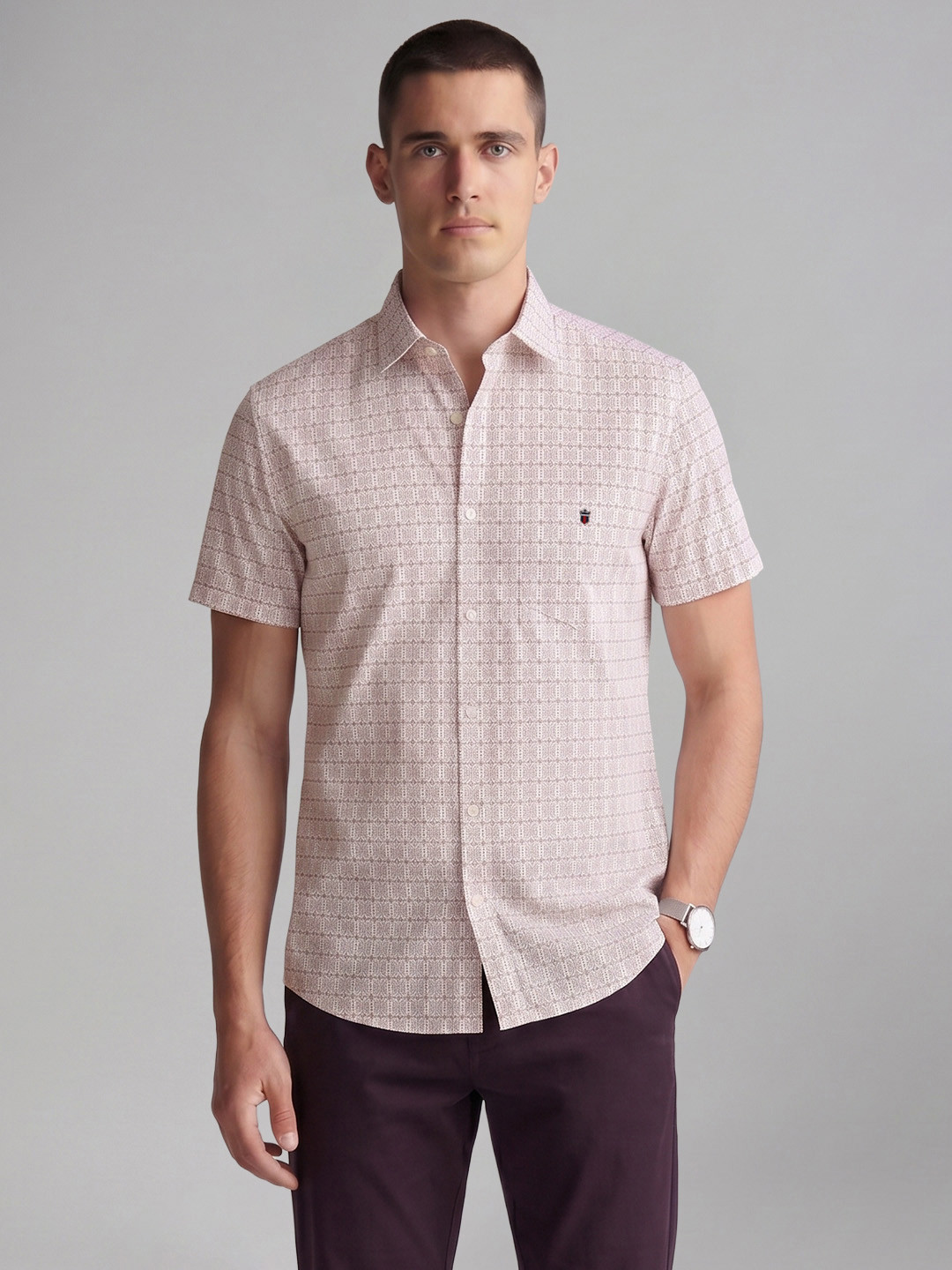 Louis Philippe Sport Printed Pure Cotton Casual Shirt