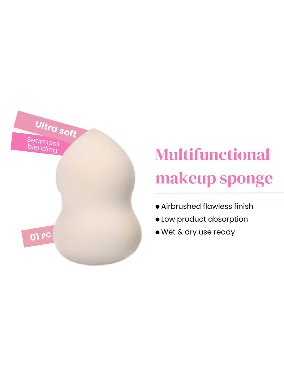 Rhe Cosmetics Lightweight Curved Makeup Sponge Beauty Blender