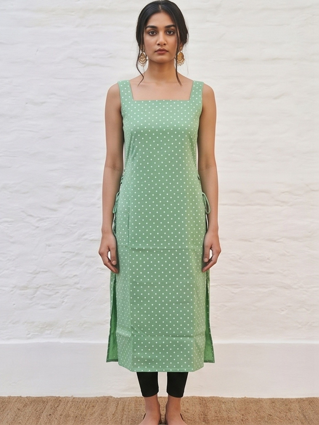 MAAND Women Polka Dot Printed Kurta