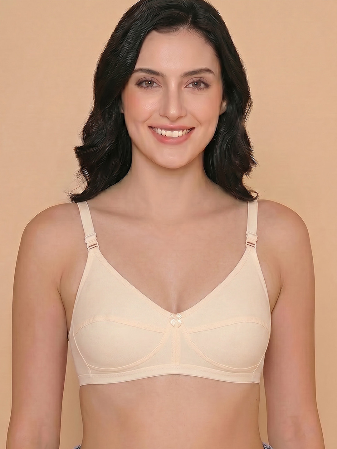 INKURV Women Solid Full Coverage Non-Padded Non-Wired Everyday Bra