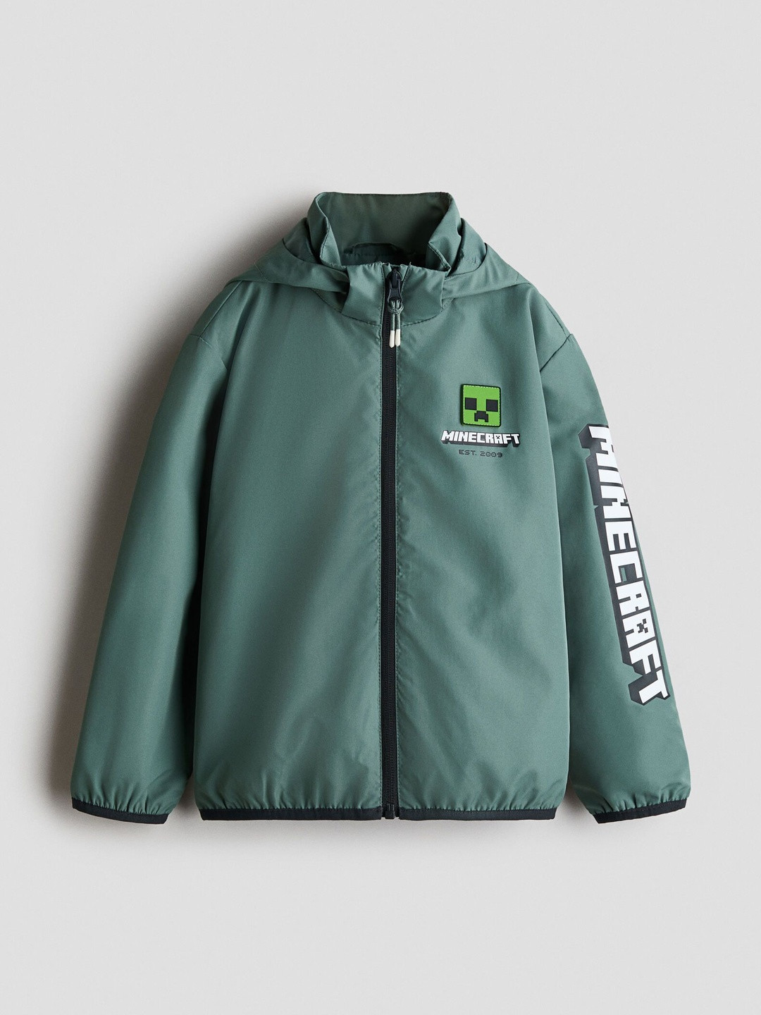 H&M Hooded Motif-Detail Windbreaker - Image 1