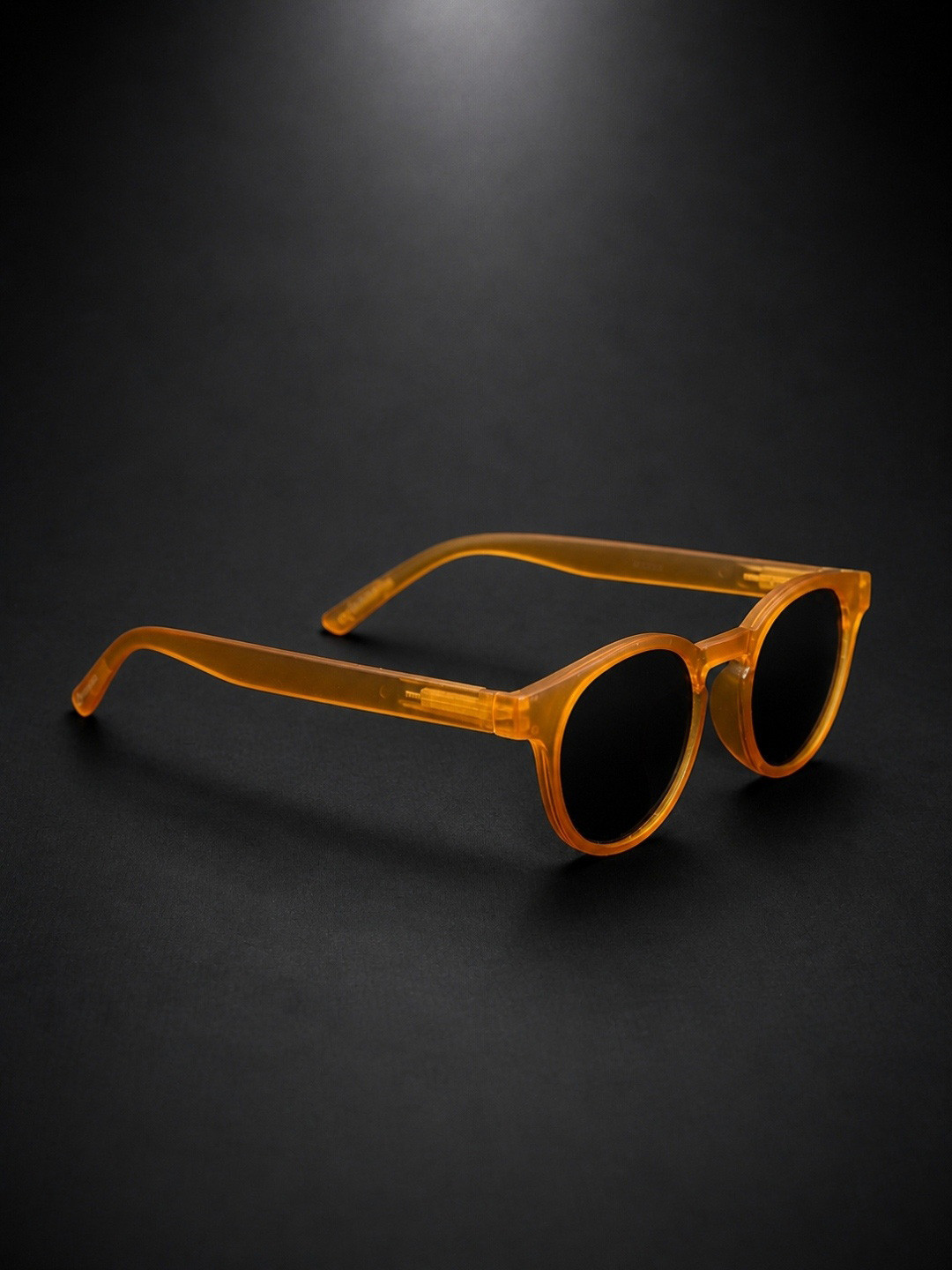 Framesvista Unisex Black Lens & Orange Round Sunglasses with