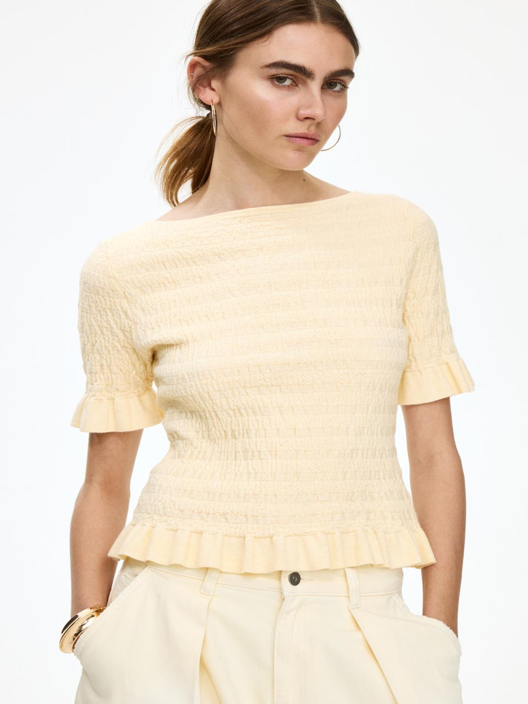H&M Textured-Knit Top
