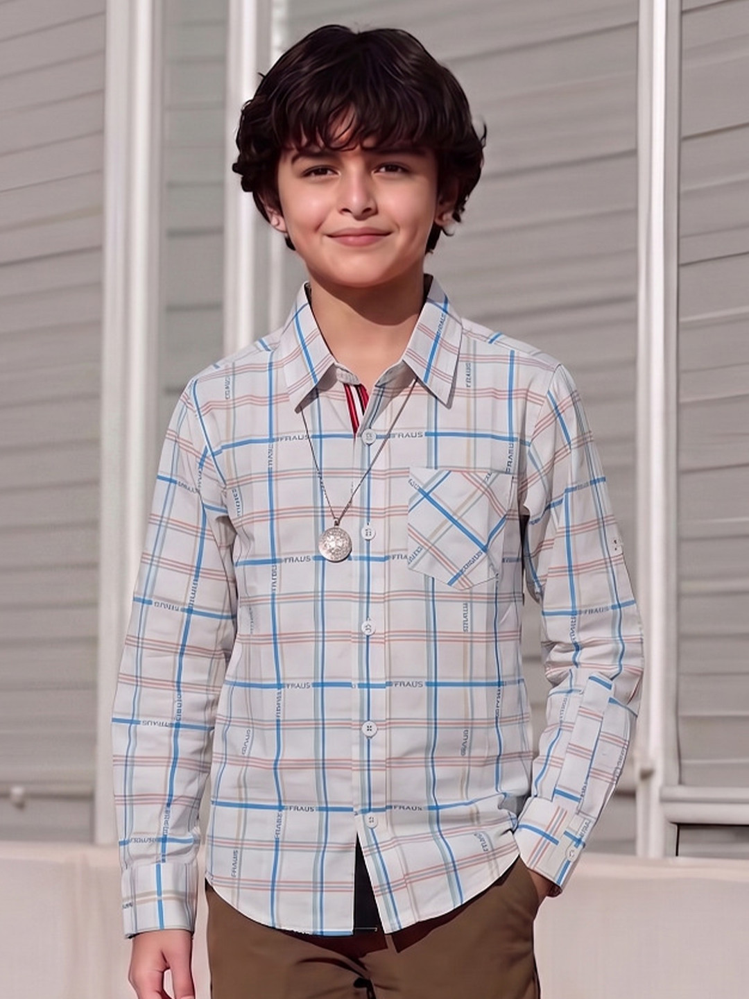Fraus Boys Checked Casual Shirt
