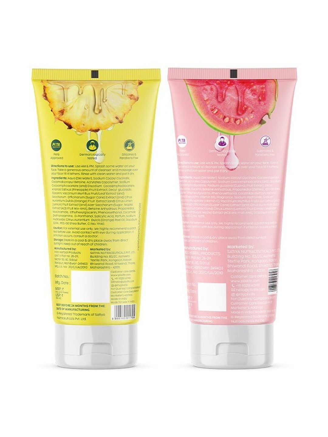 PLIX THE PLANT FIX Set Of 2 Pineapple De pigmentation & Jamun Cleanser - 50 ml Each