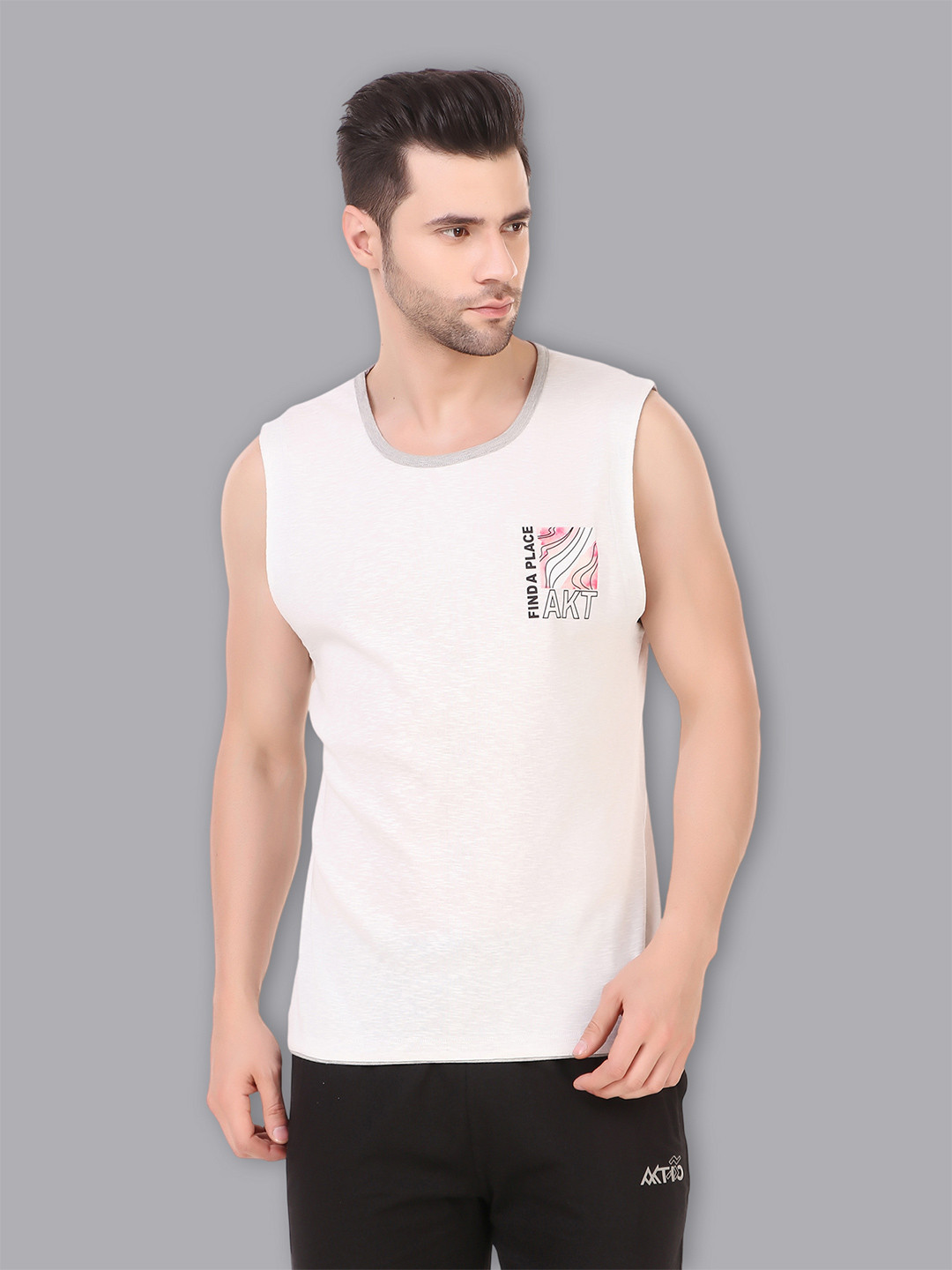 ALAKH HUB Men Graphic Printed Round Neck Cotton Relaxed Fit T-shirt