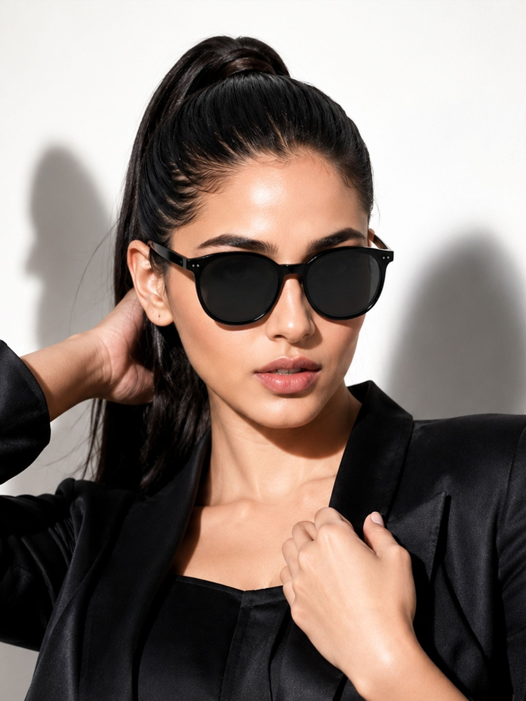 PERKEY Women UV Protected Lens Round Sunglasses PRKY0016-C1