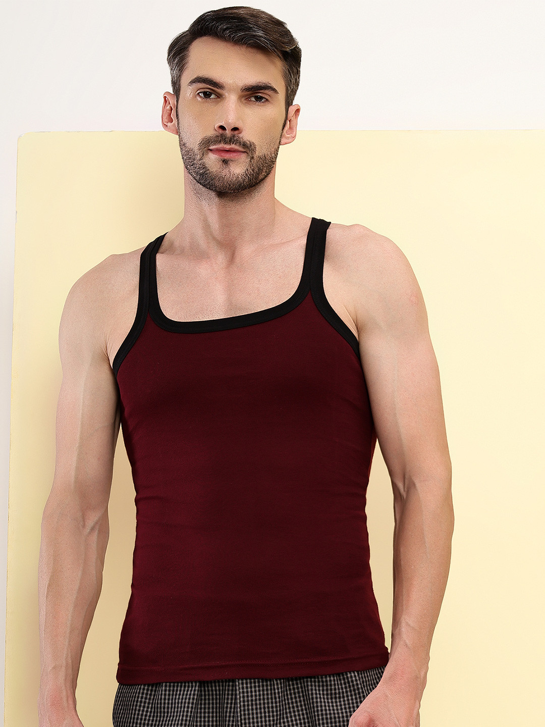 T.T. Colourblocked Assorted Sleeveless Pure Cotton Undershirt