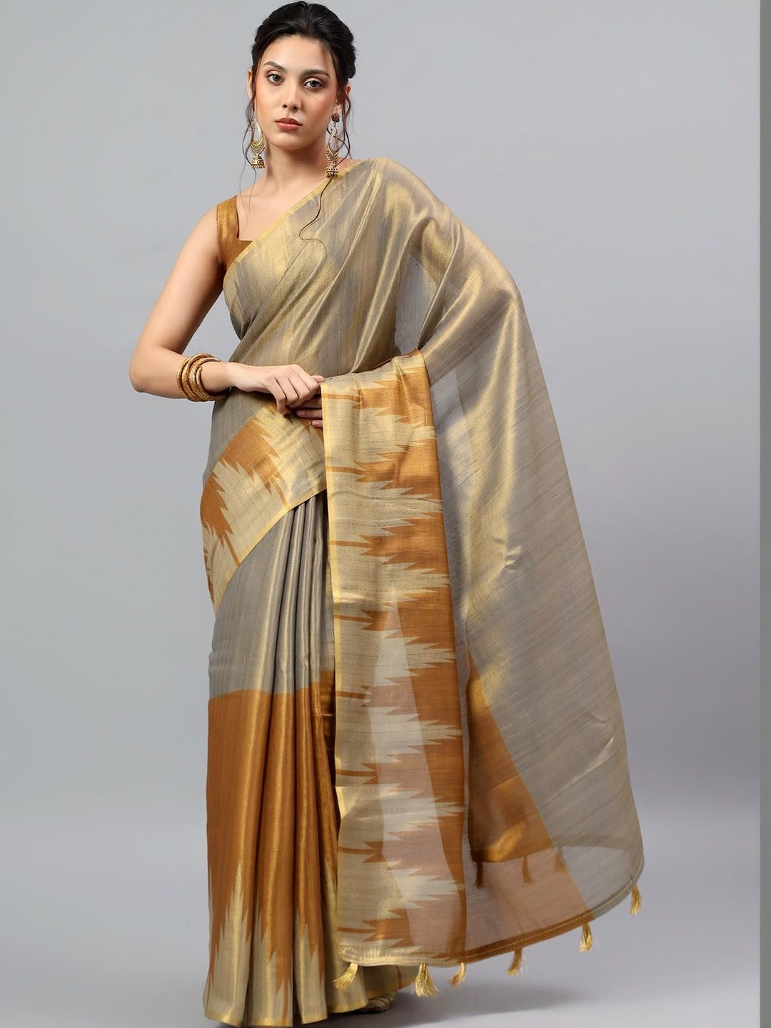SAMANTHA Woven Design Zari Tissue Handloom Saree