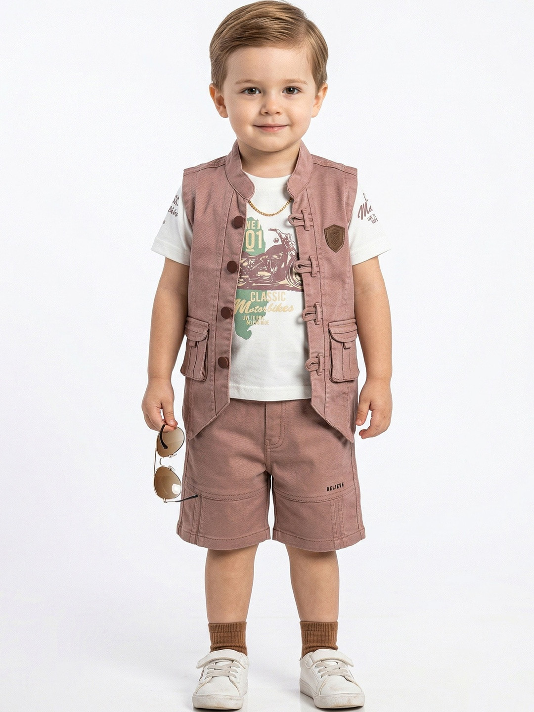 Mr.hero Boys Printed T-shirt with Shorts