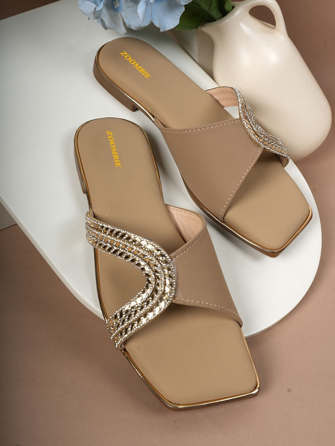 ZOOMBIE Women Embellished Slip-On