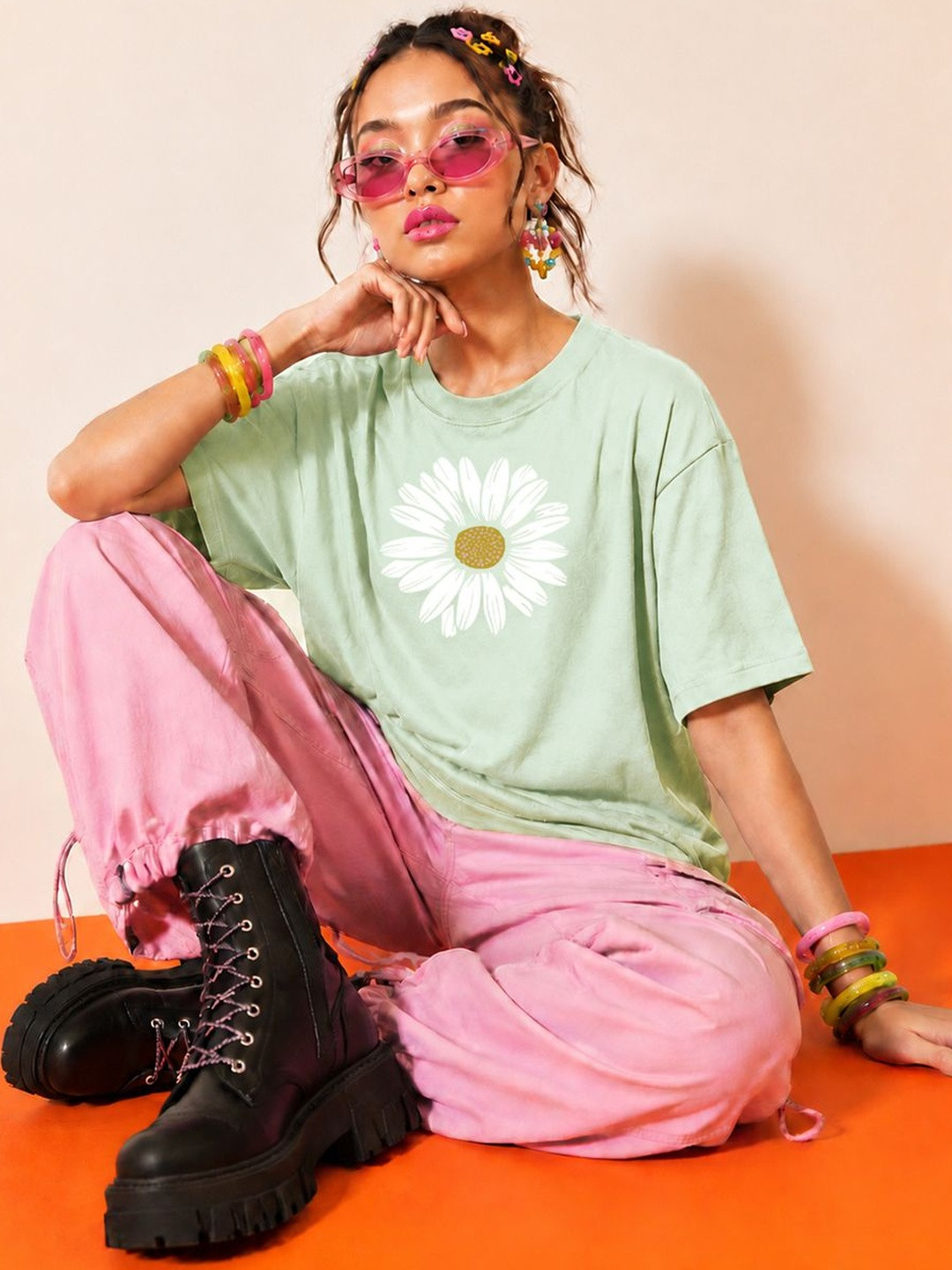 Neon Femme Women Floral Printed T-shirt