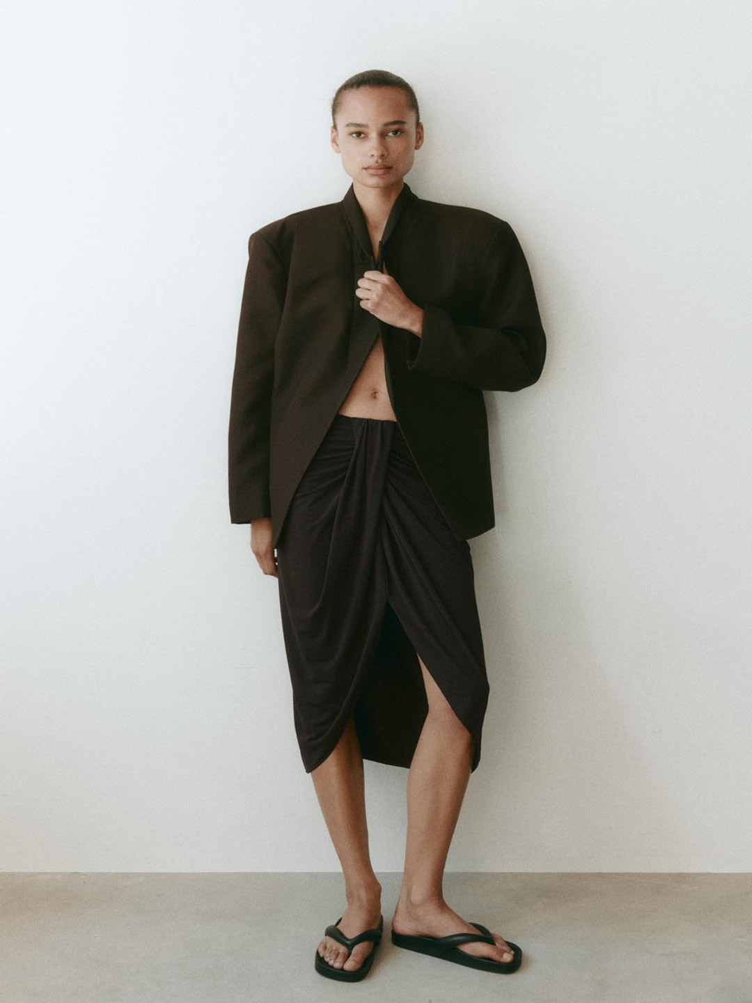 H&M Draped Jersey Skirt