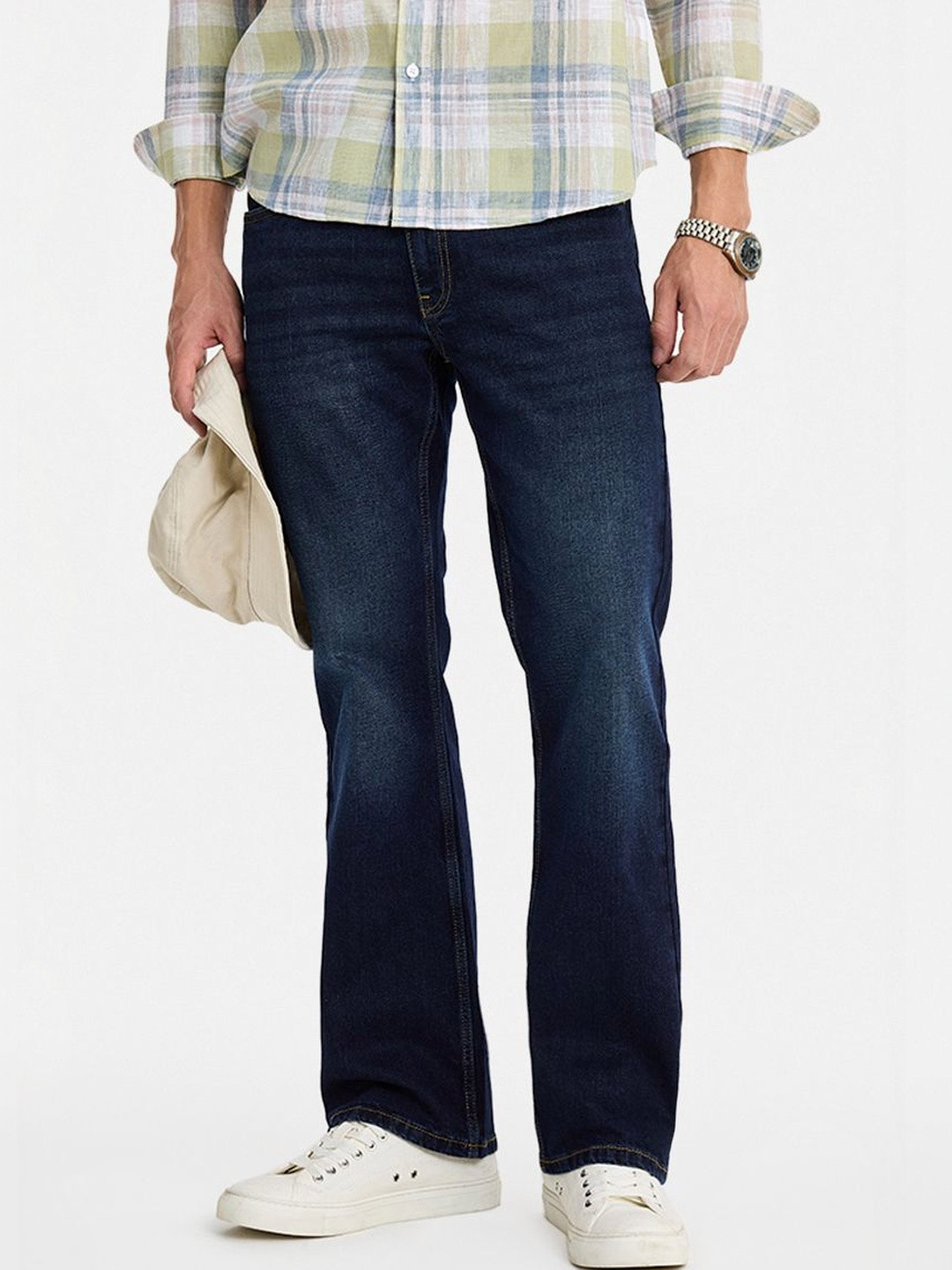 Snitch Indigo Mid-Rise Bootcut Jeans