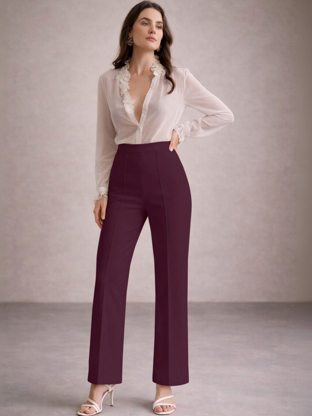 Moda Rapido Women Relaxed Easy Wash Trousers