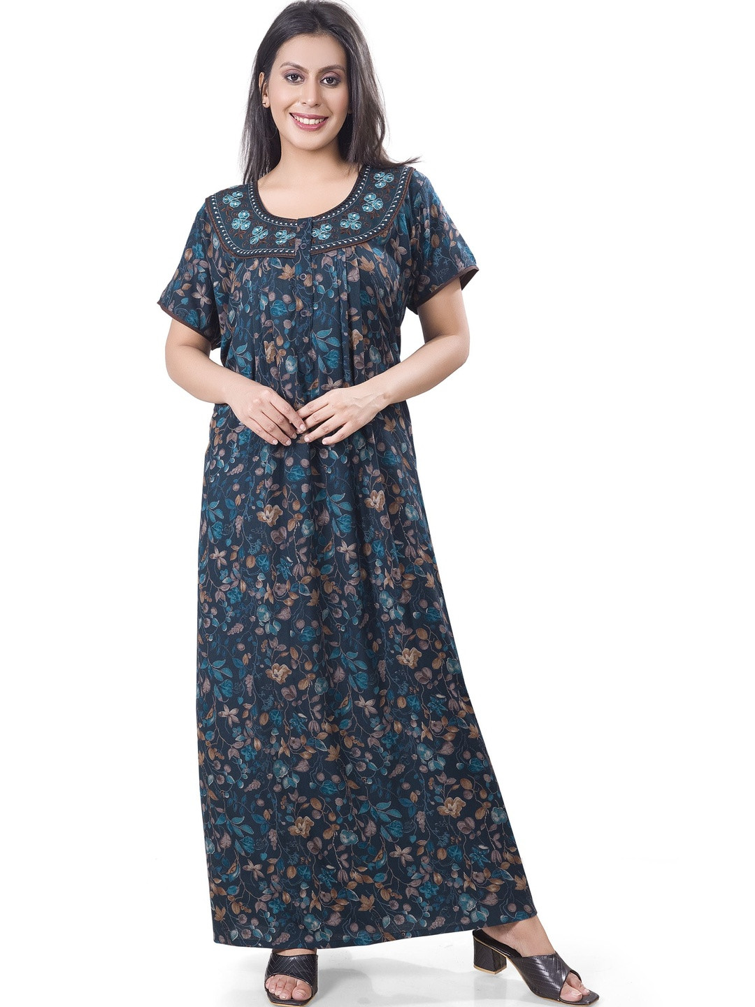 NIGHTSHADES Printed Maxi Nightdress