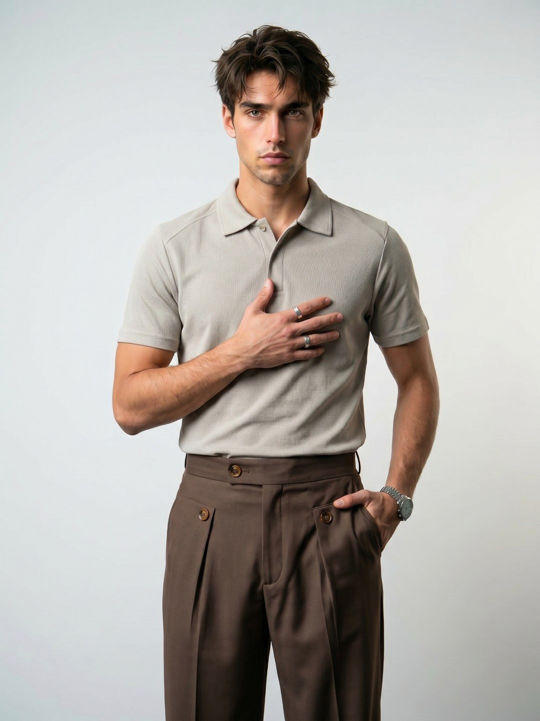 OvrWrk Men Polo Collar Regular Fit T-shirt