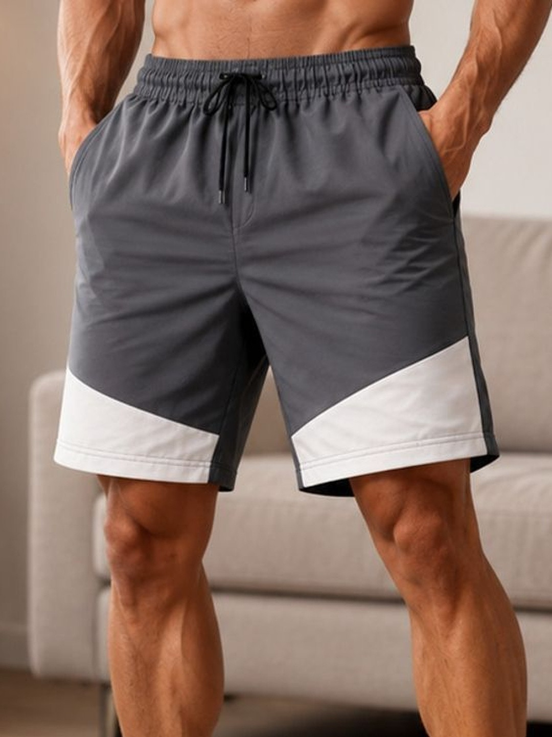 LRIPSOME Men Colourblocked Sports Shorts Technology