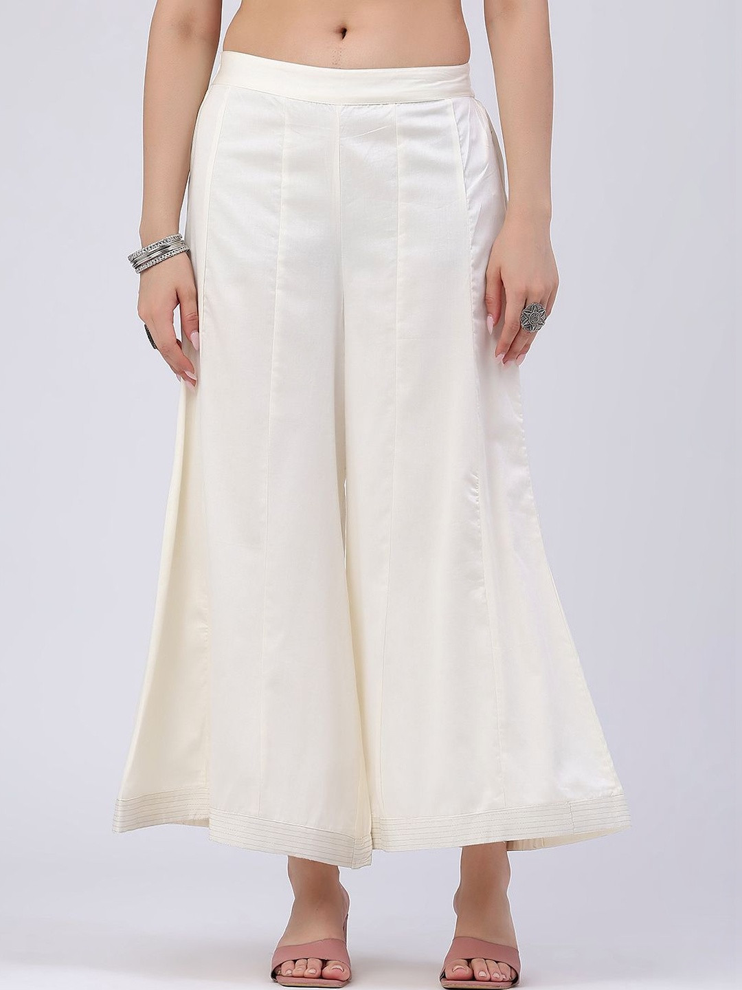 LIMEROAD Women Satin Ethnic Palazzos