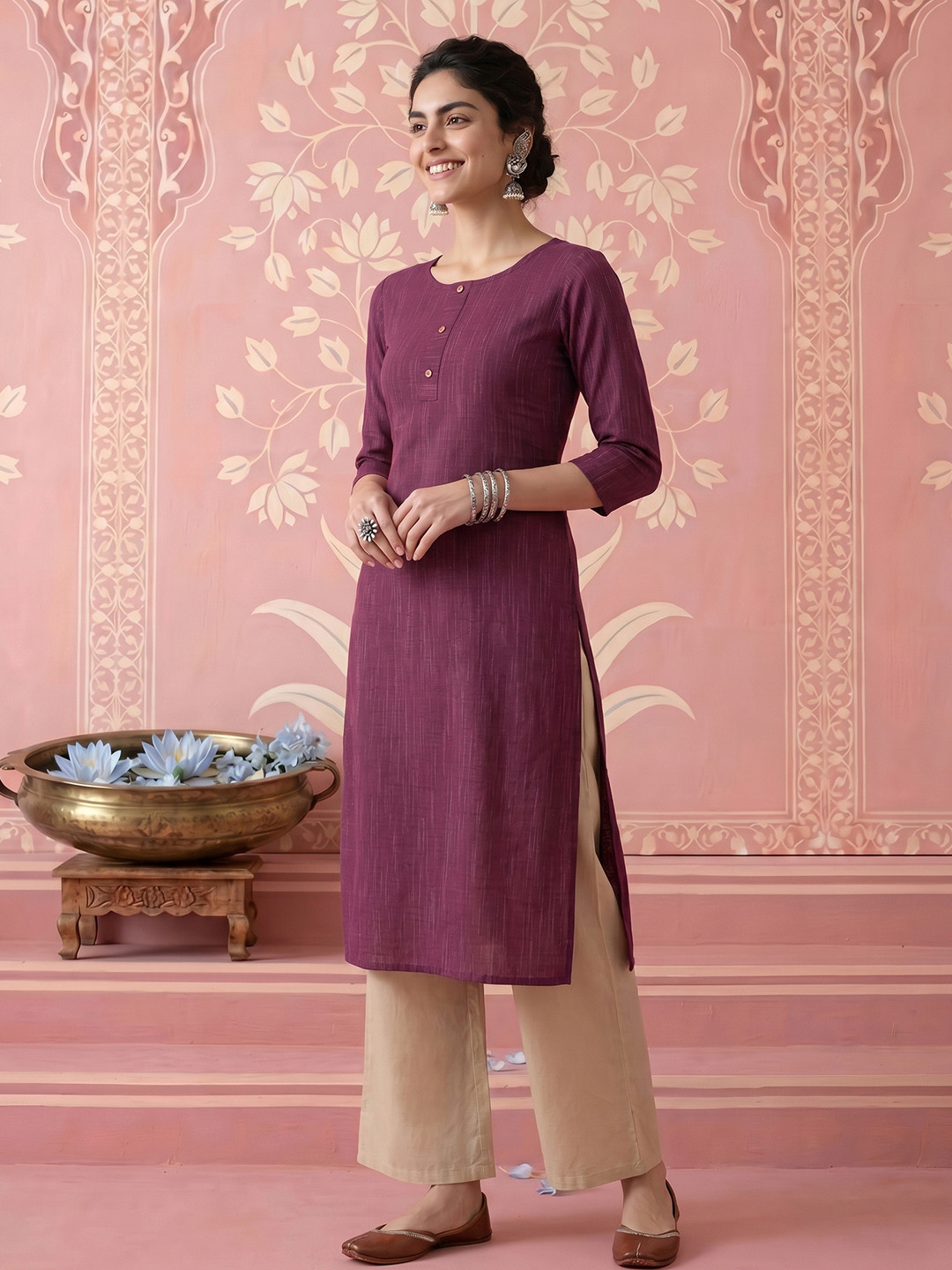 NAVYAAZRI Women Summer Sheers Kurta