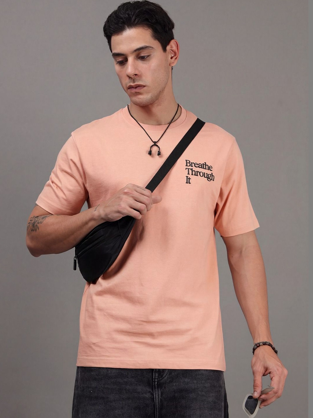 ARDEUR Men Typography Printed T-shirt