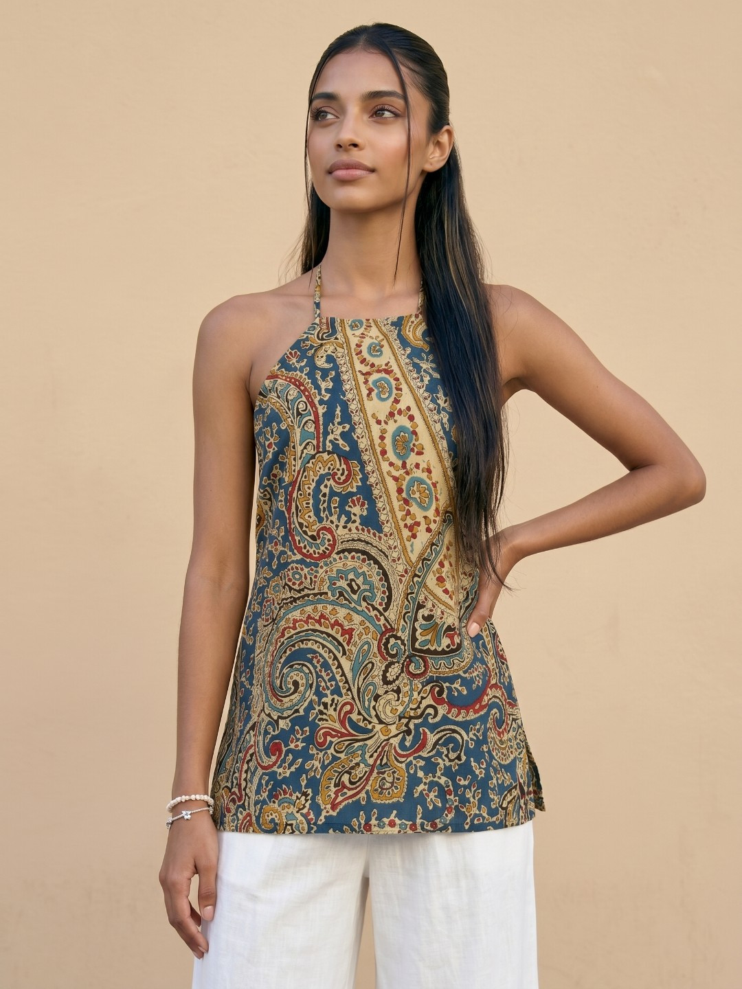 Fusion By Glitchez Paisley Printed Pure Cotton Kurti