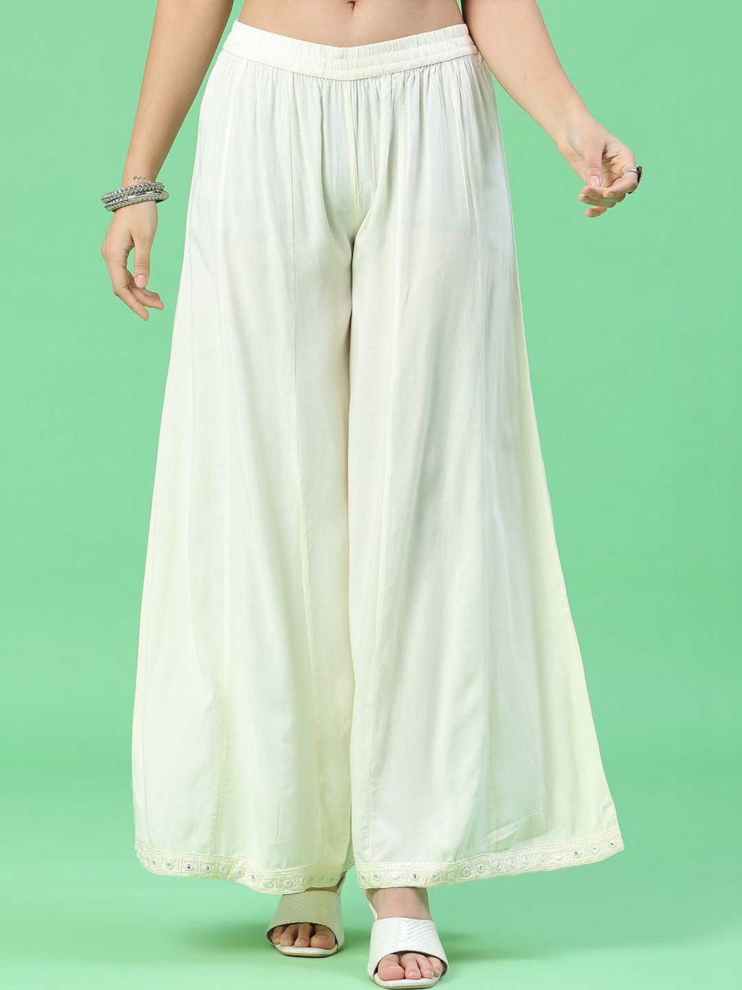 LIMEROAD Women Embellished Ethnic Palazzos