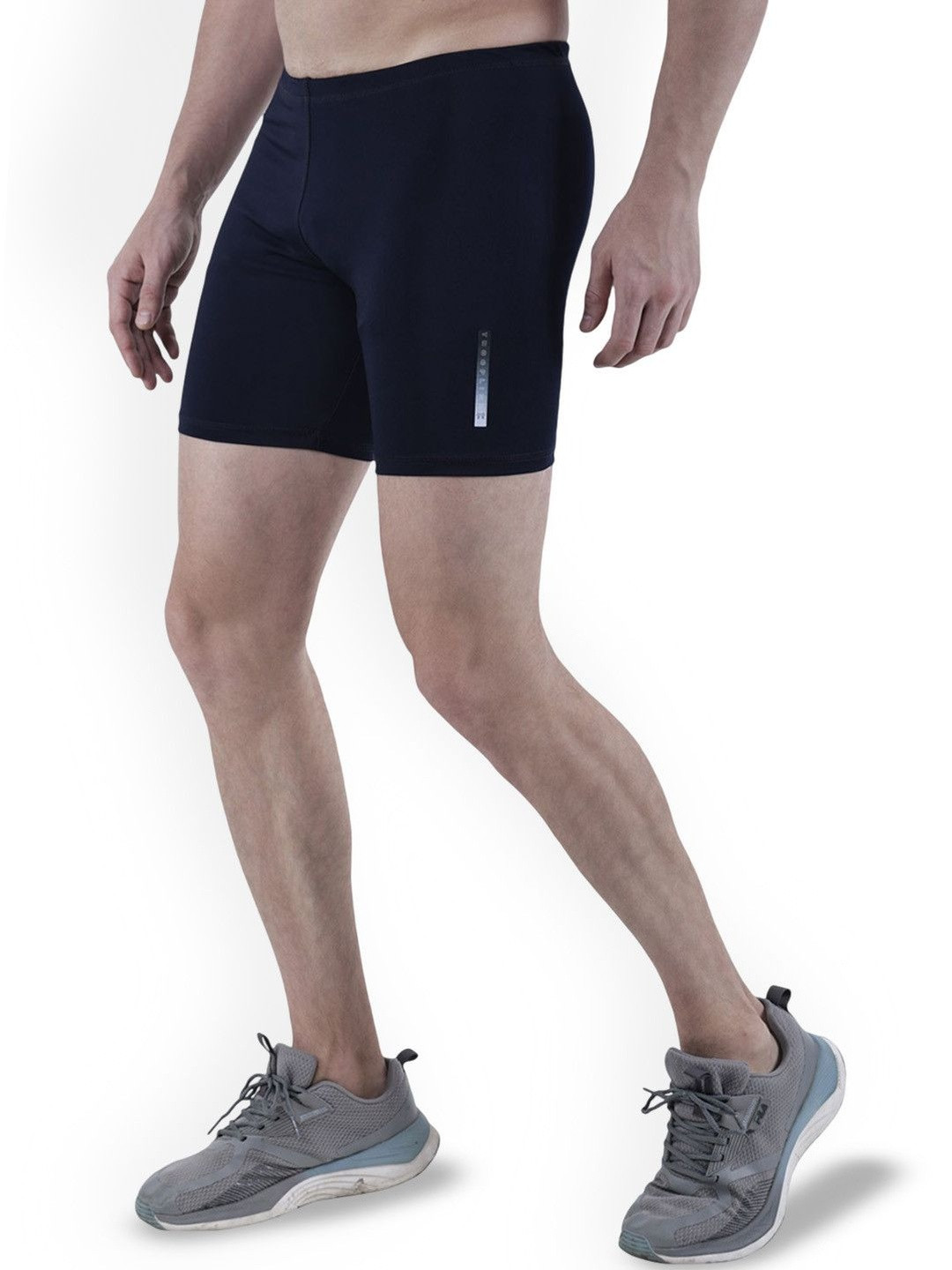 TroopLine Men Skinny Fit Sports Shorts With Brand Reflective Sticker &