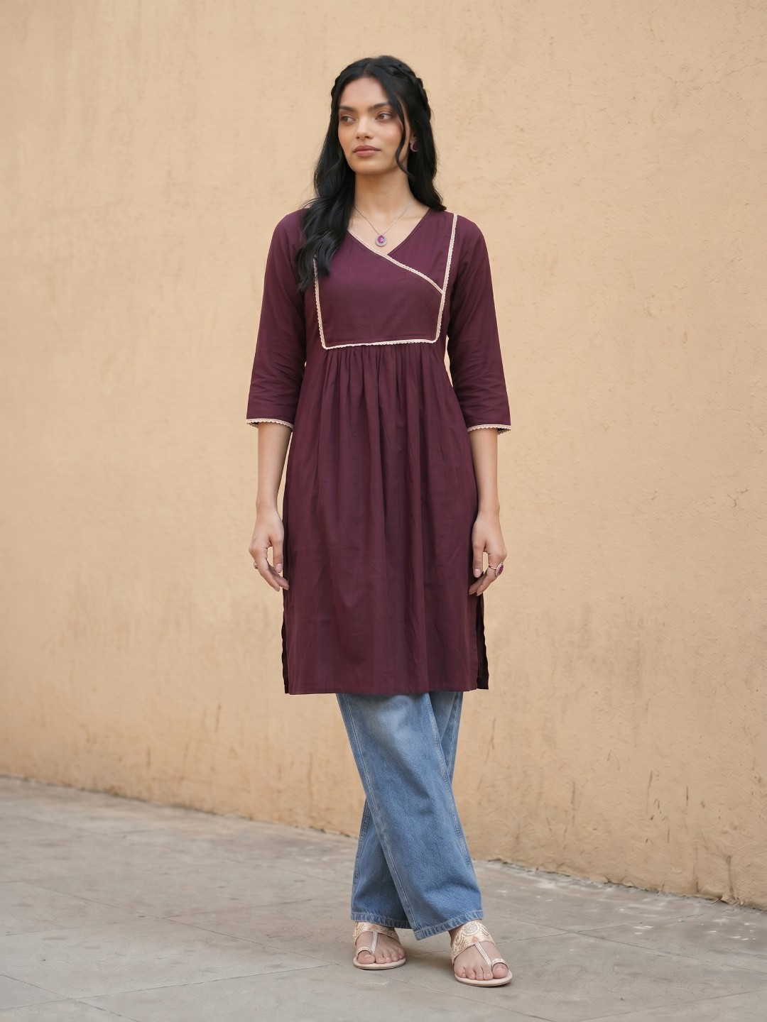 fusion by glitchez Gathered A-Line Kurta