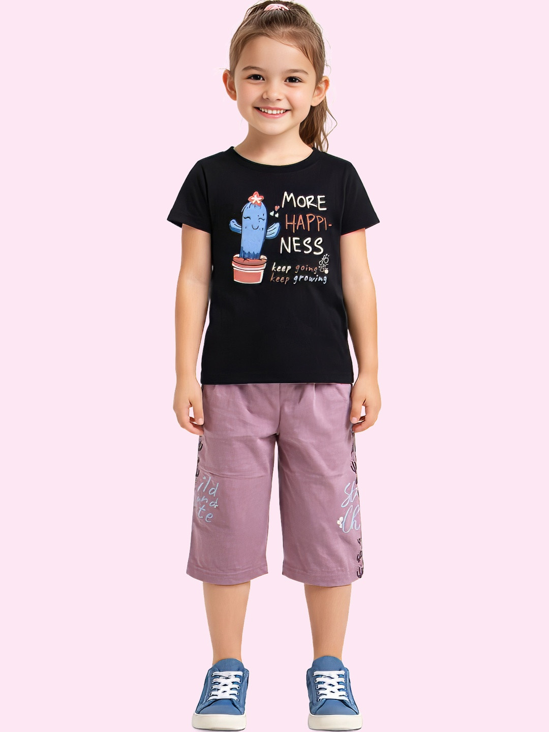 ESSA Girls Printed T-shirt with Capris