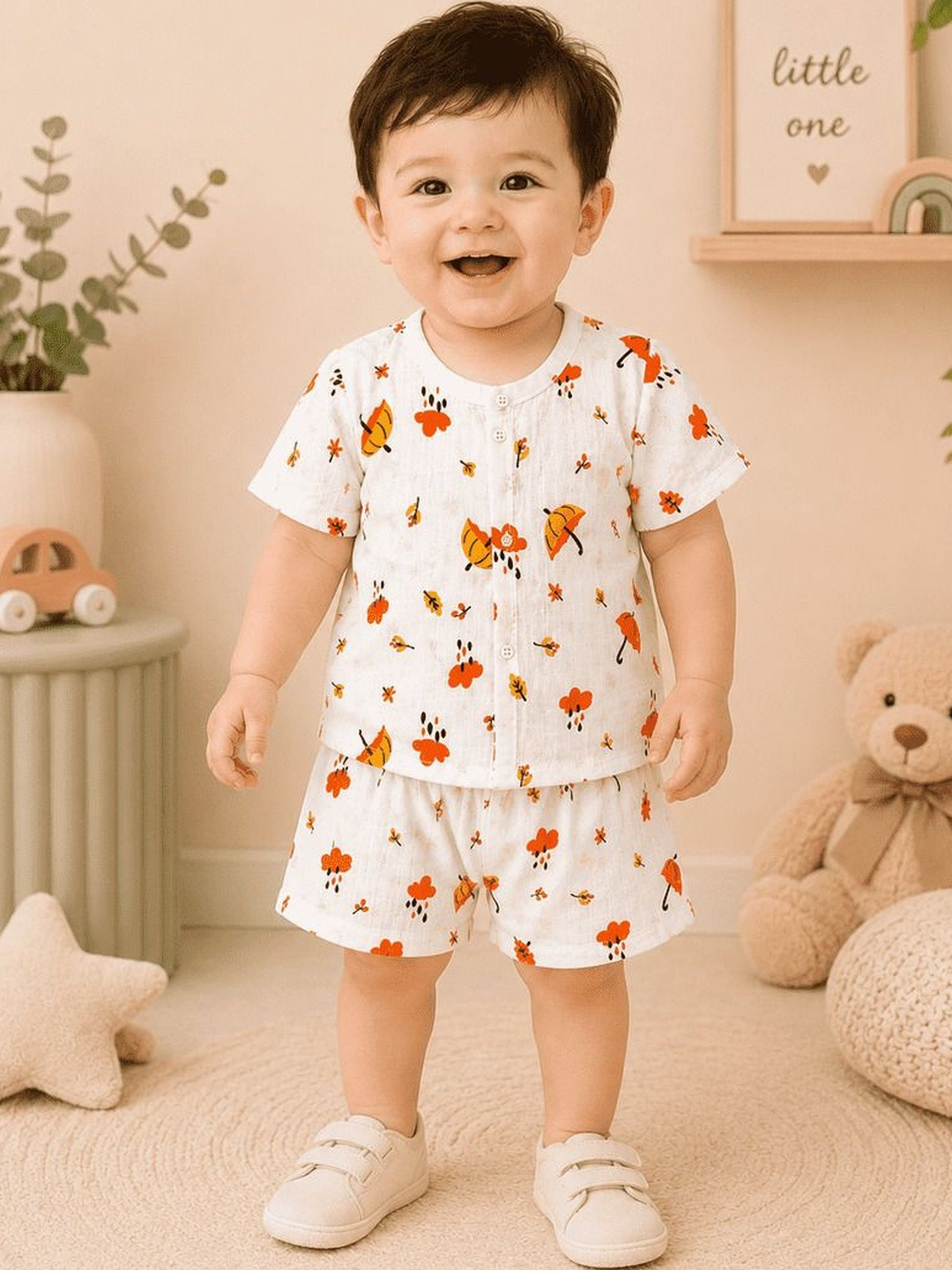 Cuddleloom Boys Printed T-shirt with Shorts