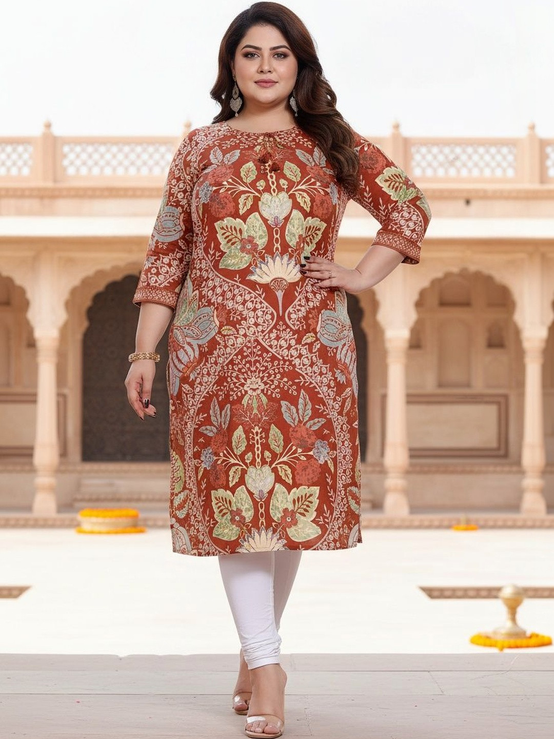 KALINI Women Floral Printed Indie Prints Kurta
