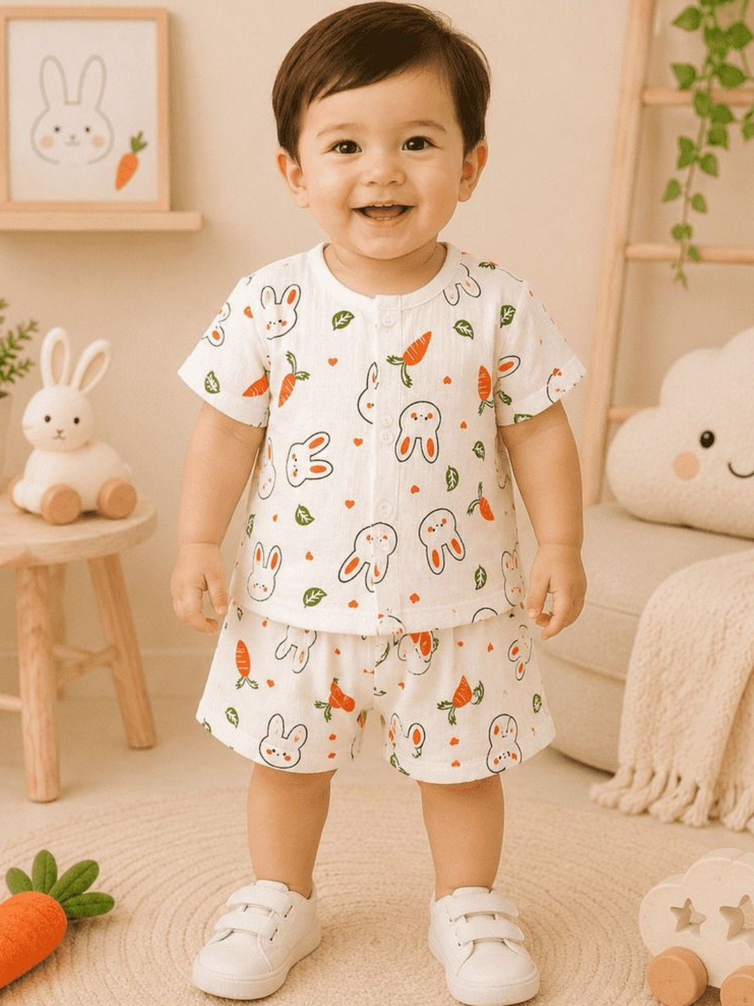 Cuddleloom Boys Printed T-shirt with Shorts